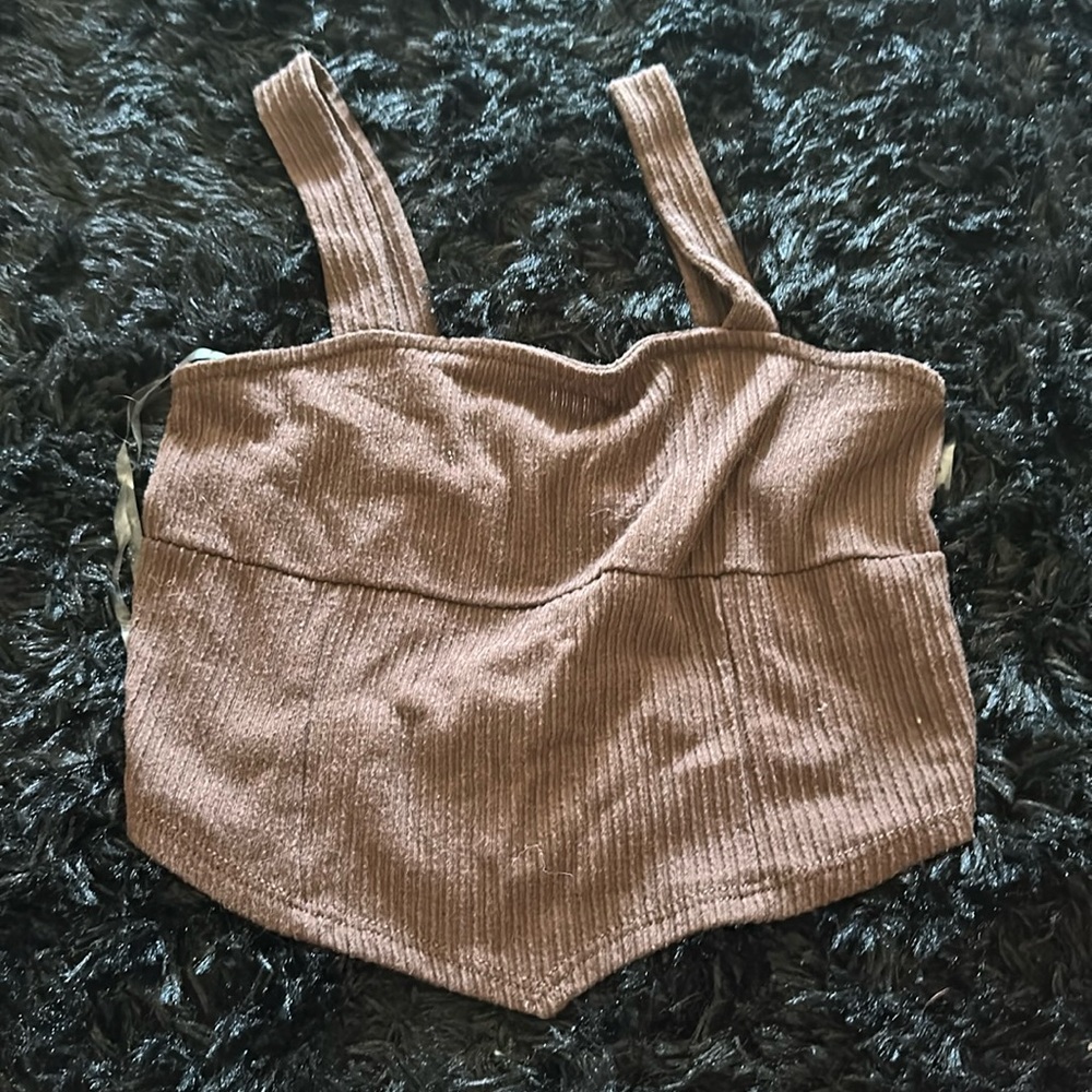 Brown Crop Tank